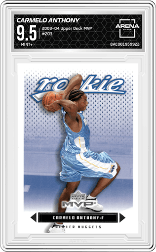 Carmelo Anthony  from the 2003-04 Upper Deck MVP set graded by Arena Club and given an overall grade of 9.5.