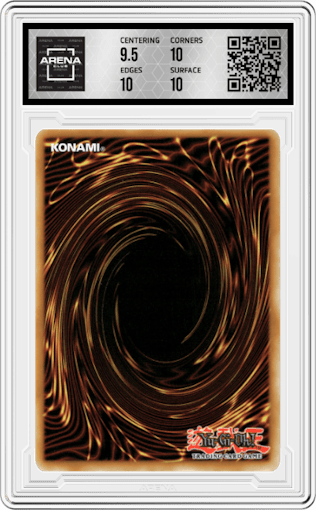 Slifer the Sky Dragon from the 2016 Yu-Gi-Oh! set graded by Arena Club and given an overall grade of 10.