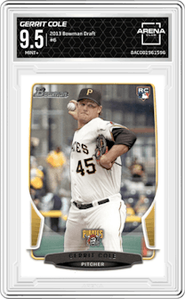 Gerrit Cole from the 2013 Bowman Drafts Picks & Prospects set graded by Arena Club and given an overall grade of 9.5.
