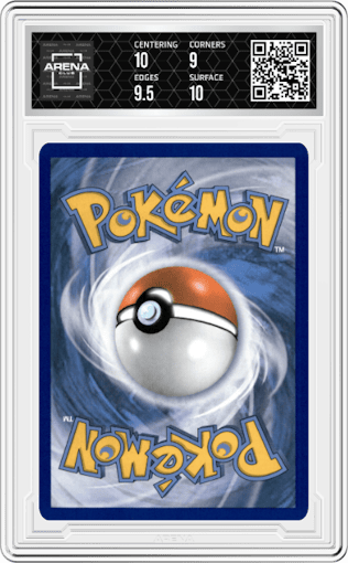 Moltres from the 2016 Pokemon XY set featuring a Fates Collide Prerelease Promo parallel graded by Arena Club and given an overall grade of 9.5.