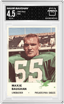  Maxie Baughan from the 1961 Fleer set graded by Arena Club and given an overall grade of 4.5.