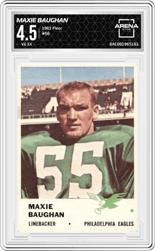  Maxie Baughan from the 1961 Fleer set graded by Arena Club and given an overall grade of 4.5.