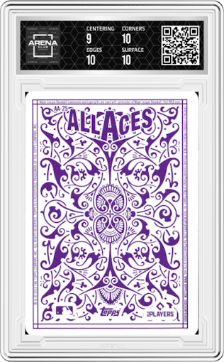 Max Scherzer from the 2023 Topps Series 1 set graded by Arena Club and given an overall grade of 9.5.