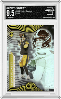 Kenny Pickett from the 2022 Panini Illusions set graded by Arena Club and given an overall grade of 9.5.
