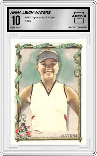 Anna Leigh Waters from the 2023 Topps Allen & Ginter set graded by Arena Club and given an overall grade of 10.