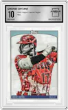 Shohei Ohtani from the 2022 Topps X Lauren Taylor Wave 1 set graded by Arena Club and given an overall grade of 10.