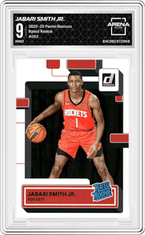 Jabari Smith Jr. from the 2022-23 Panini Donruss set graded by Arena Club and given an overall grade of 9.