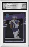 Justin Jefferson from the 2020 Panini Chronicles set graded by Arena Club and given an overall grade of 10.