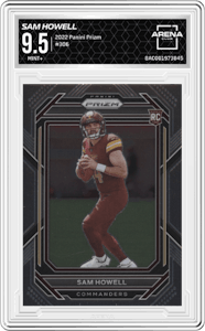 Sam Howell from the 2022 Panini Prizm set graded by Arena Club and given an overall grade of 9.5.