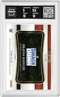 Shayna Baszler from the 2022 Panini Select WWE set featuring a Blue Prizm parallel graded by Arena Club and given an overall grade of 9.5.
