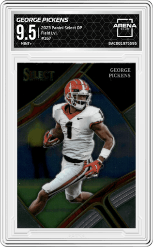 George Pickens  from the 2023 Panini Select Draft Picks set graded by Arena Club and given an overall grade of 9.5.