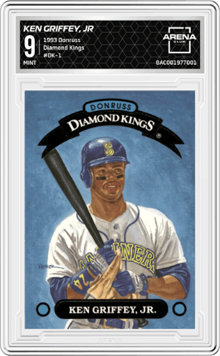 Ken Griffey, Jr from the 1993 Donruss set graded by Arena Club and given an overall grade of 9.