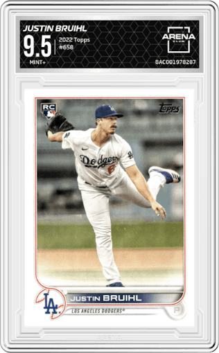 Justin Bruihl from the 2022 Topps Series 2 set graded by Arena Club and given an overall grade of 9.5.