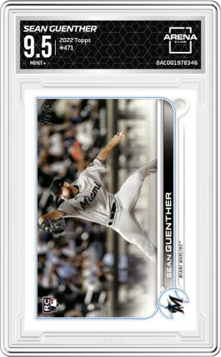 Sean Guenther from the 2022 Topps Series 2 set graded by Arena Club and given an overall grade of 9.5.