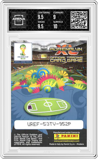 Gianluigi Buffon  from the 2014 Panini Adrenalyn XL FIFA World Cup Brazil set graded by Arena Club and given an overall grade of 9.5.