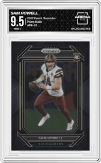 Sam Howell from the 2022 Panini Chronicles set graded by Arena Club and given an overall grade of 9.5.