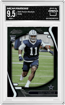 Micah Parsons from the 2021 Panini Absolute set graded by Arena Club and given an overall grade of 9.5.