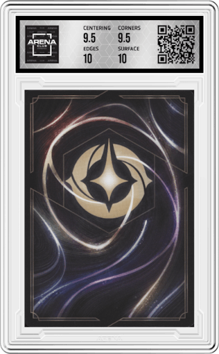 Grab Your Sword from the 2023 Disney Lorcana set featuring a Foil parallel graded by Arena Club and given an overall grade of 10.