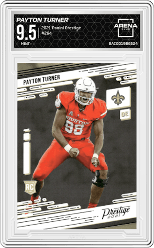 Payton Turner from the 2021 Panini Prestige set graded by Arena Club and given an overall grade of 9.5.
