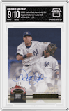 Derek Jeter from the 2022 Topps Stadium Club Members Only Derek Jeter set featuring a Members Only parallel graded by Arena Club and given an overall grade of 9.
