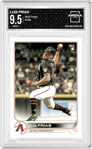 Luis Frias from the 2022 Topps Series 2 set graded by Arena Club and given an overall grade of 9.5.