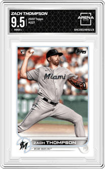 Zach Thompson from the 2022 Topps  Series 1 set graded by Arena Club and given an overall grade of 9.5.