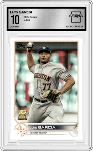Luis Garcia from the 2022 Topps Series 2 set graded by Arena Club and given an overall grade of 10.