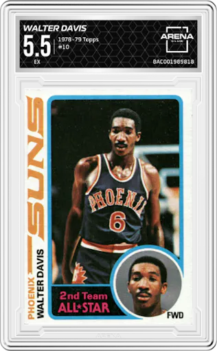 Walter Davis  from the 1978-79 Topps set graded by Arena Club and given an overall grade of 5.5.