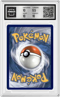 Eternatus VMAX from the 2020 Pokemon SWSH set graded by Arena Club and given an overall grade of 10.