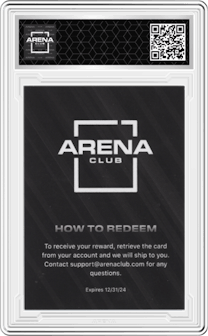 Redemption from the Jalen Hurts Eagles set graded by Arena Club and given an overall grade of -1.