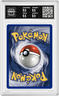 Brock from the 2000 Pokemon GH set graded by Arena Club and given an overall grade of 9.5.