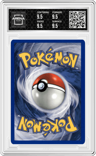 Brock from the 2000 Pokemon GH set graded by Arena Club and given an overall grade of 9.5.