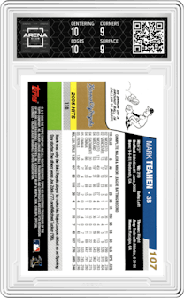 Mark Teahen from the 2006 Topps set graded by Arena Club and given an overall grade of 9.5.