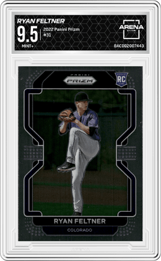 Ryan Feltner from the 2022 Panini Prizm set graded by Arena Club and given an overall grade of 9.5.