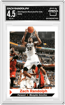 Zach Randolph from the 2013 Sports Illustrated for Kids set graded by Arena Club and given an overall grade of 4.5.
