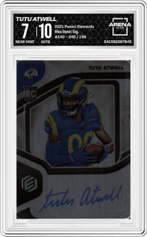 Tutu Atwell from the 2021 Panini Elements set graded by Arena Club and given an overall grade of 7.
