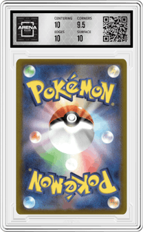Hisuian Arcanine from the 2022 Pokemon SWSH JPN set graded by Arena Club and given an overall grade of 10.