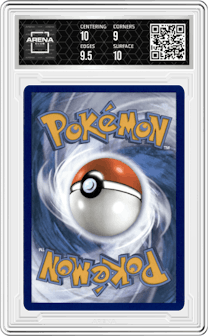 Houndoom from the 2022 Pokemon SWSH set graded by Arena Club and given an overall grade of 9.5.