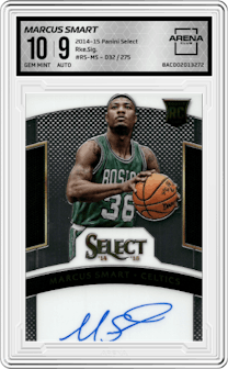 Marcus Smart  from the 2014-15 Panini Select set graded by Arena Club and given an overall grade of 10.