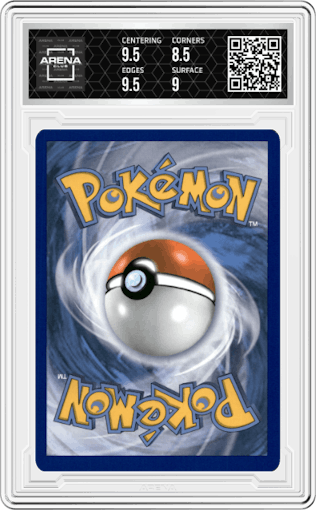 Steven from the 2015 Pokemon XY set graded by Arena Club and given an overall grade of 9.
