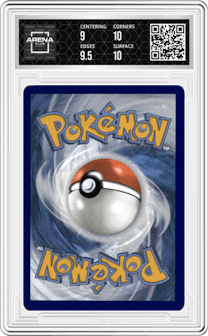 Dendra from the 2023 Pokemon SV set graded by Arena Club and given an overall grade of 9.5.