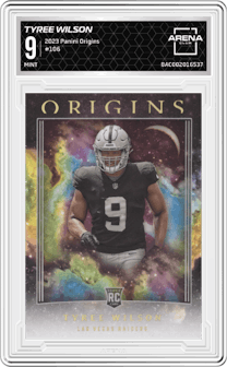 Tyree Wilson from the 2023 Panini Origins set graded by Arena Club and given an overall grade of 9.