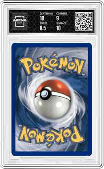 Gastly from the 2002 Pokemon  set graded by Arena Club and given an overall grade of 9.