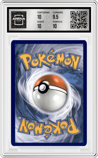 Charizard V from the 2022 Pokemon SWSH set featuring a Ultra Premium Collection parallel graded by Arena Club and given an overall grade of 10.