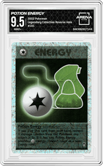 Potion Energy from the 2002 Pokemon  set graded by Arena Club and given an overall grade of 9.5.