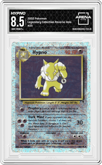 Hypno from the 2002 Pokemon  set graded by Arena Club and given an overall grade of 8.5.