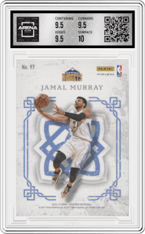 Jamal Murray from the 2016-17 Panini Excalibur set featuring a Camo parallel graded by Arena Club and given an overall grade of 10.