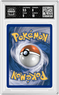 Kingdra from the 2010 Pokemon HG & SS set graded by Arena Club and given an overall grade of 8.5.