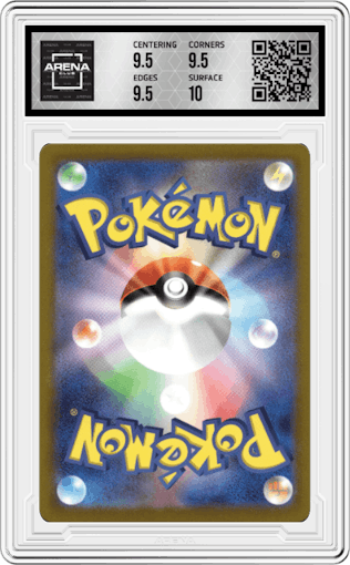 Radiant Charizard from the 2022 Pokemon SWSH JPN set graded by Arena Club and given an overall grade of 10.