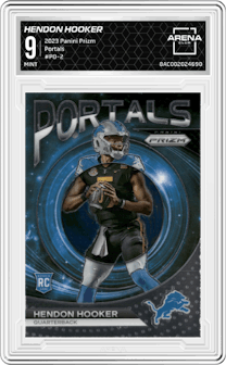 Hendon Hooker from the 2023 Panini Prizm set graded by Arena Club and given an overall grade of 9.